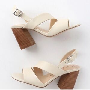 Sole Society So-Jiya Heeled Sandal Size 7 in Cream